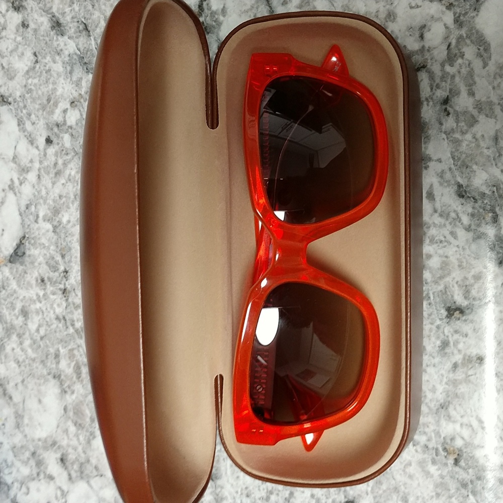 MCQ by Alexander McQueen New Orange Crystal Sunglasses